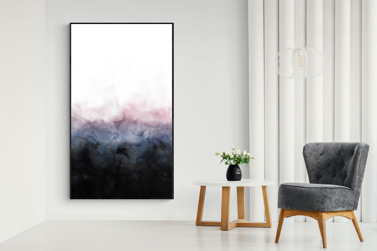 Pink Mist-Wall_Art-130 x 220cm-Mounted Canvas-Black-Pixalot