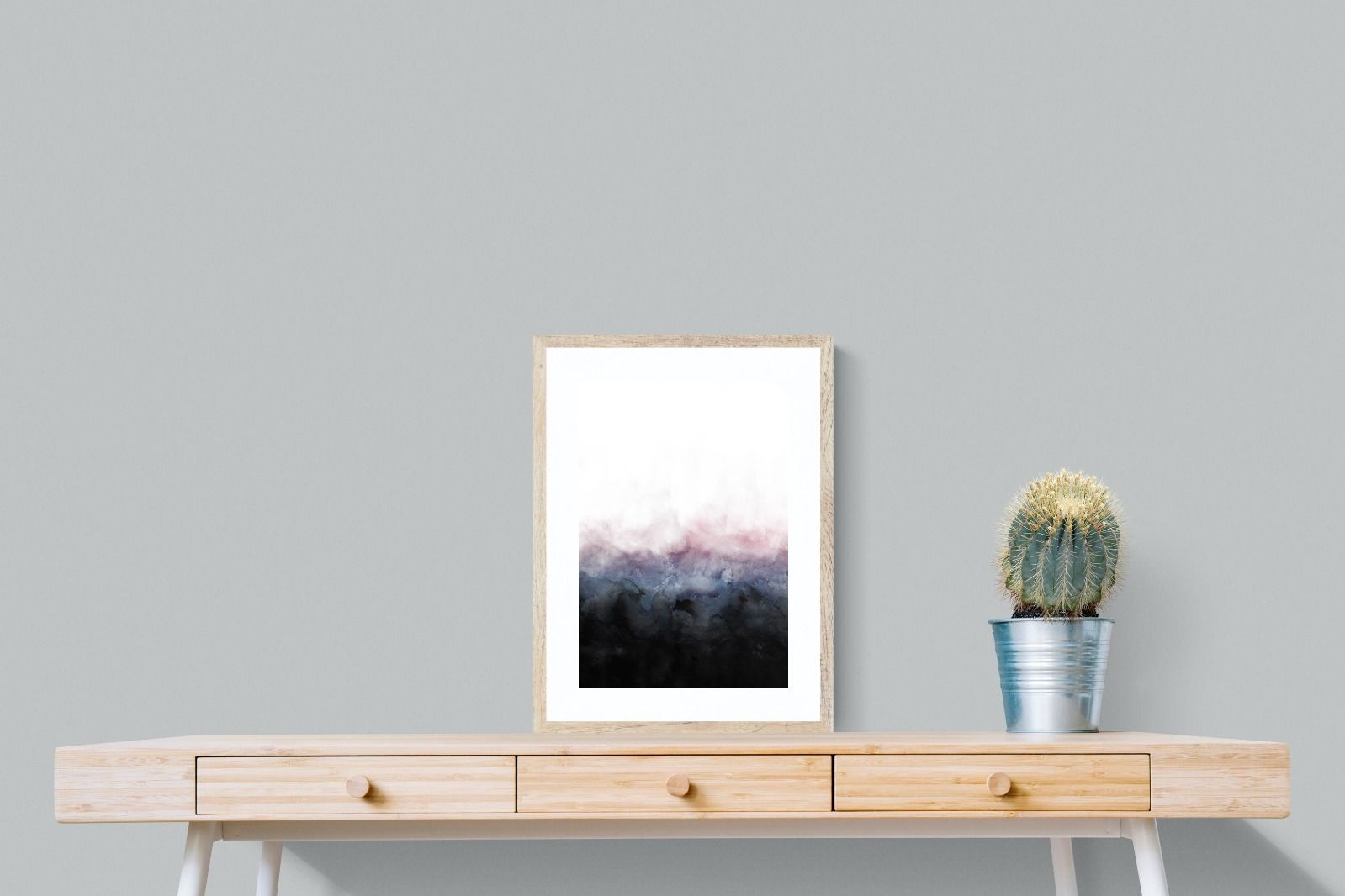 Pink Mist-Wall_Art-45 x 60cm-Framed Print-Wood-Pixalot