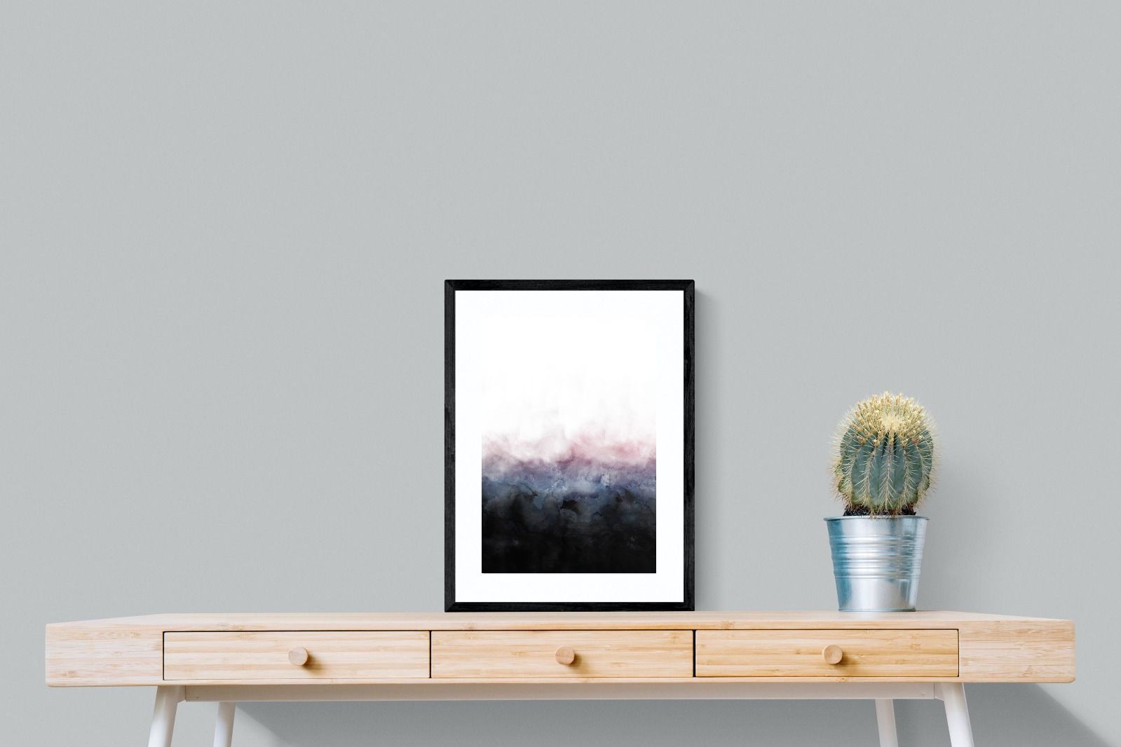 Pink Mist-Wall_Art-45 x 60cm-Framed Print-Black-Pixalot