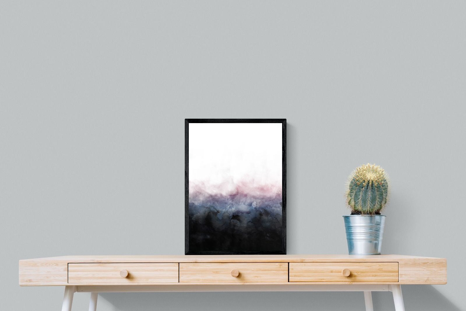 Pink Mist-Wall_Art-45 x 60cm-Mounted Canvas-Black-Pixalot