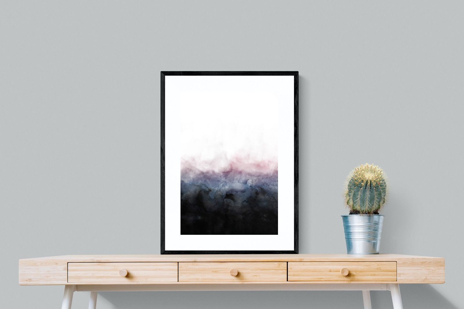 Pink Mist-Wall_Art-60 x 80cm-Framed Print-Black-Pixalot
