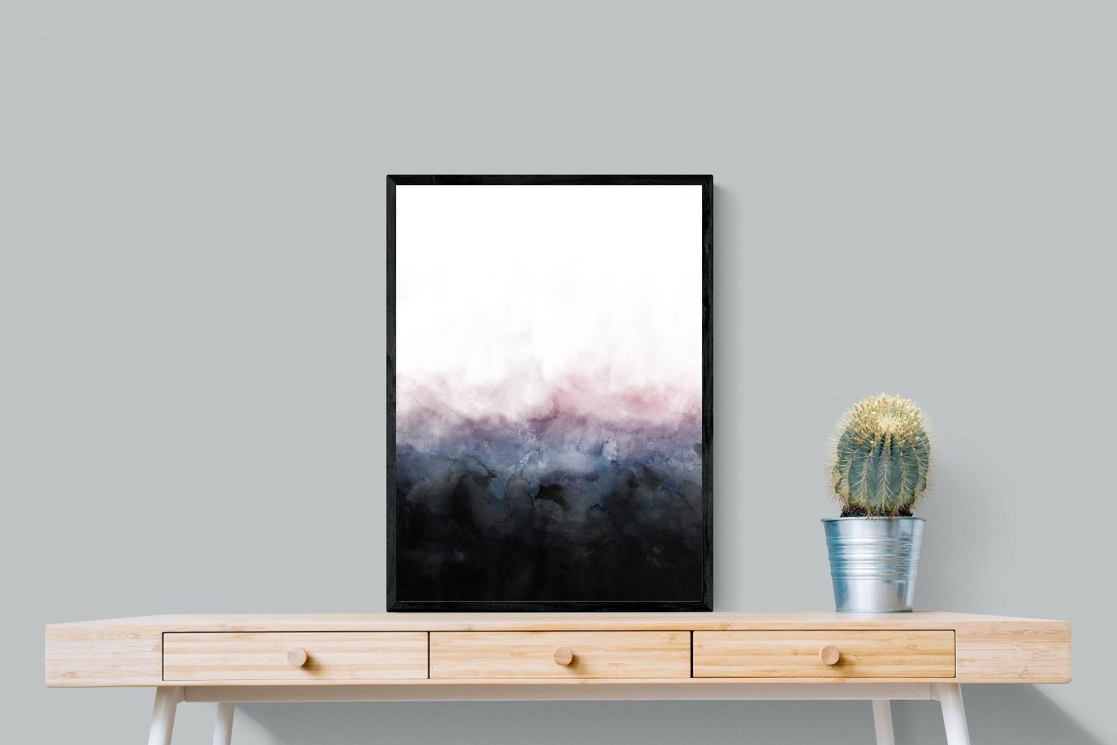 Pink Mist-Wall_Art-60 x 80cm-Mounted Canvas-Black-Pixalot