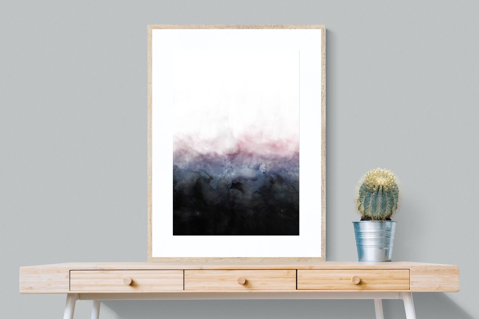 Pink Mist-Wall_Art-75 x 100cm-Framed Print-Wood-Pixalot