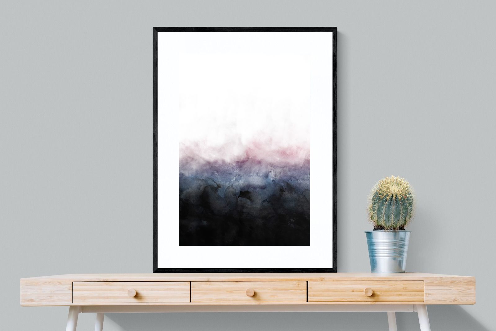 Pink Mist-Wall_Art-75 x 100cm-Framed Print-Black-Pixalot