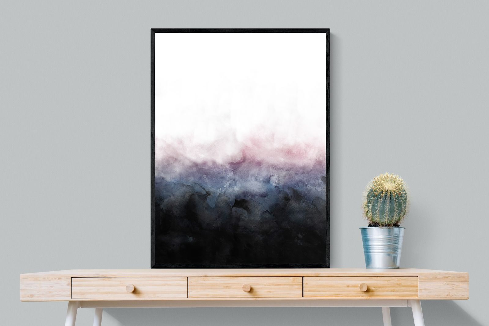 Pink Mist-Wall_Art-75 x 100cm-Mounted Canvas-Black-Pixalot
