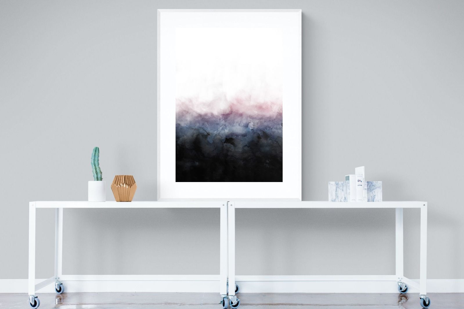 Pink Mist-Wall_Art-90 x 120cm-Framed Print-White-Pixalot