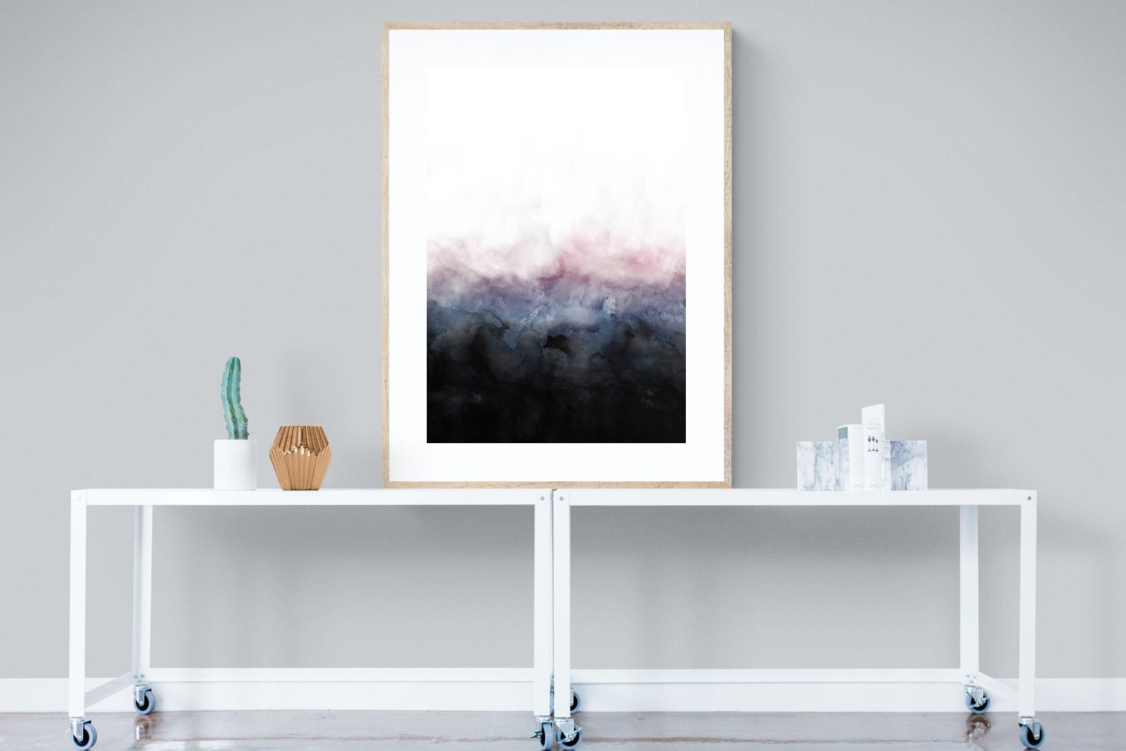 Pink Mist-Wall_Art-90 x 120cm-Framed Print-Wood-Pixalot