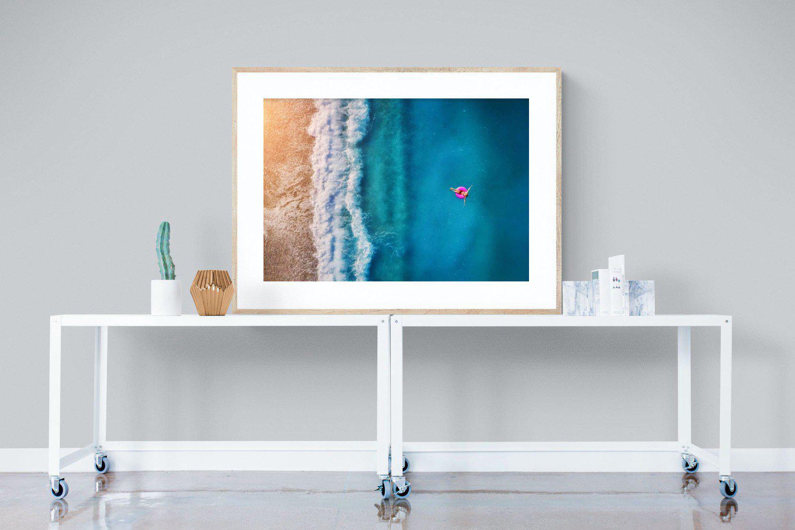 Pink Ring-Wall_Art-120 x 90cm-Framed Print-Wood-Pixalot