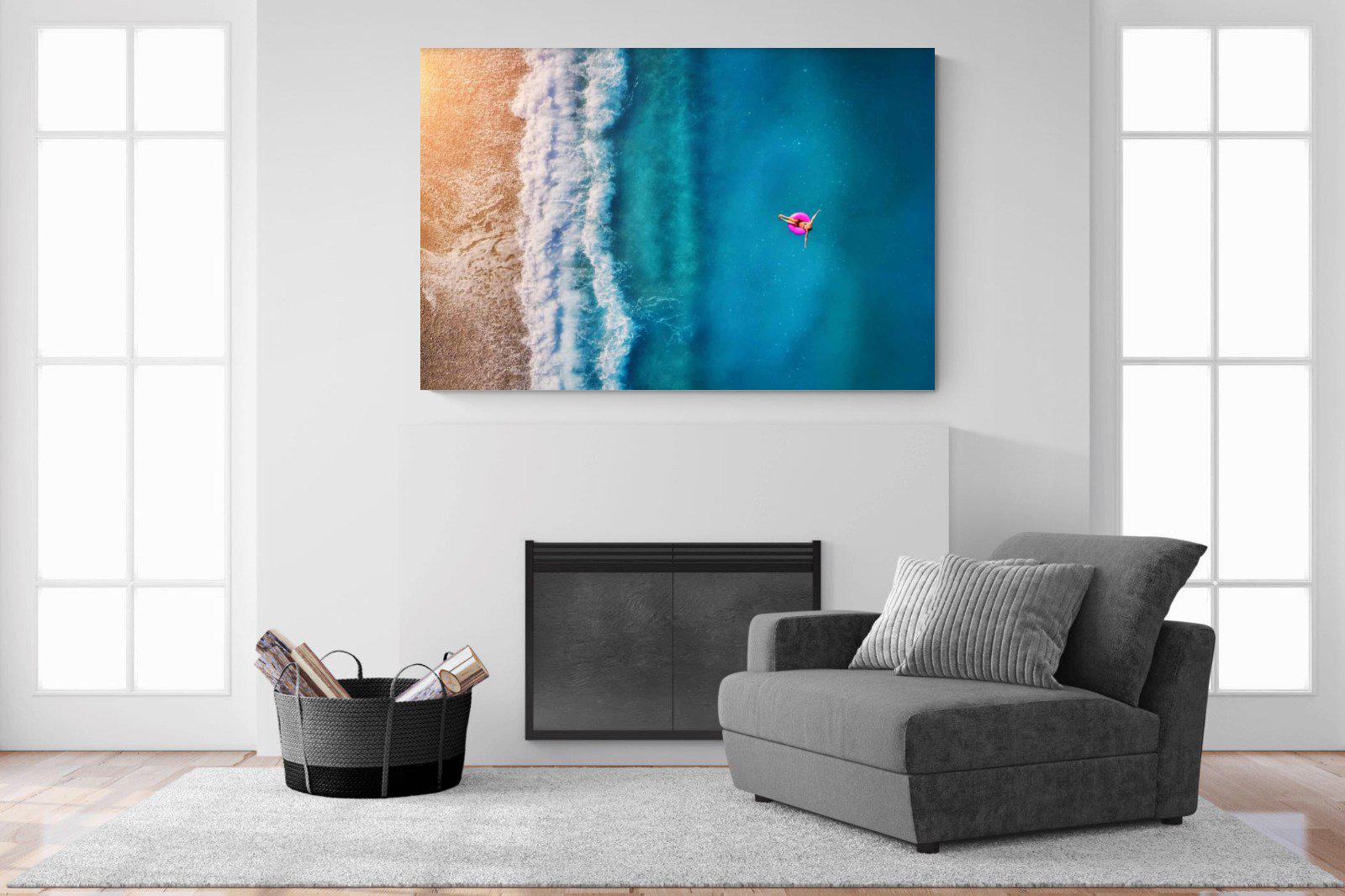 Pink Ring-Wall_Art-150 x 100cm-Mounted Canvas-No Frame-Pixalot