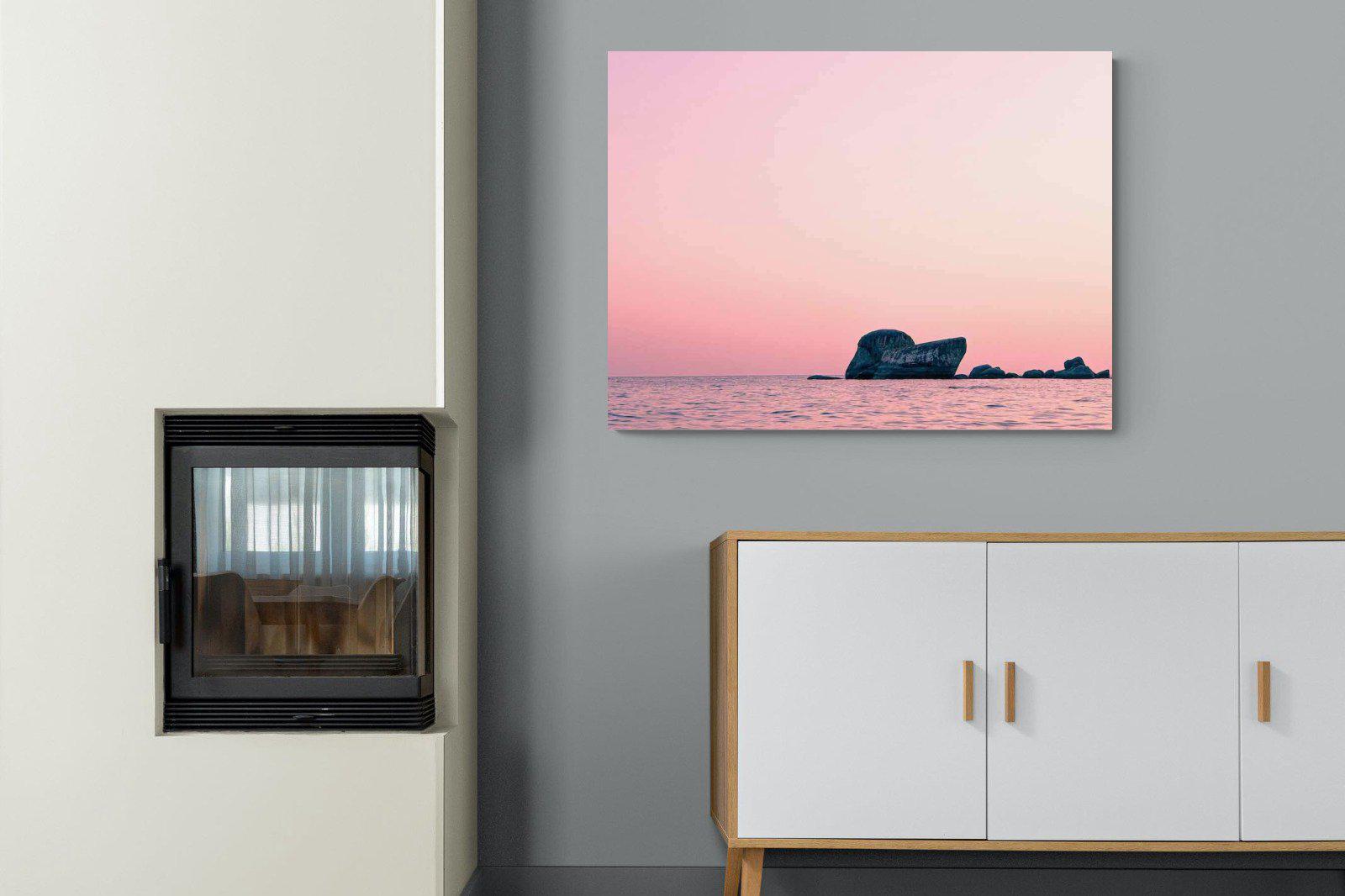 Pink Rocks-Wall_Art-100 x 75cm-Mounted Canvas-No Frame-Pixalot