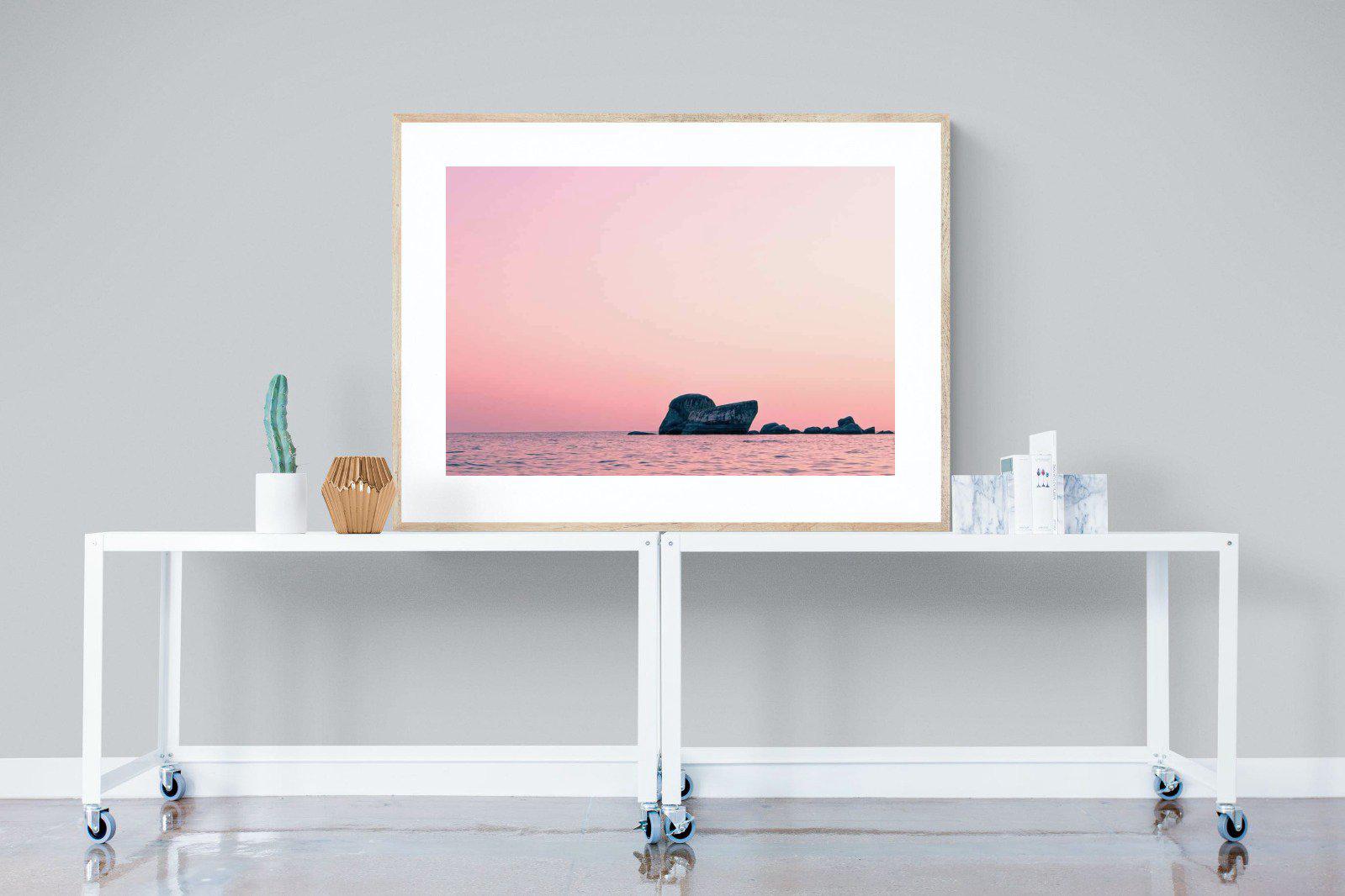 Pink Rocks-Wall_Art-120 x 90cm-Framed Print-Wood-Pixalot