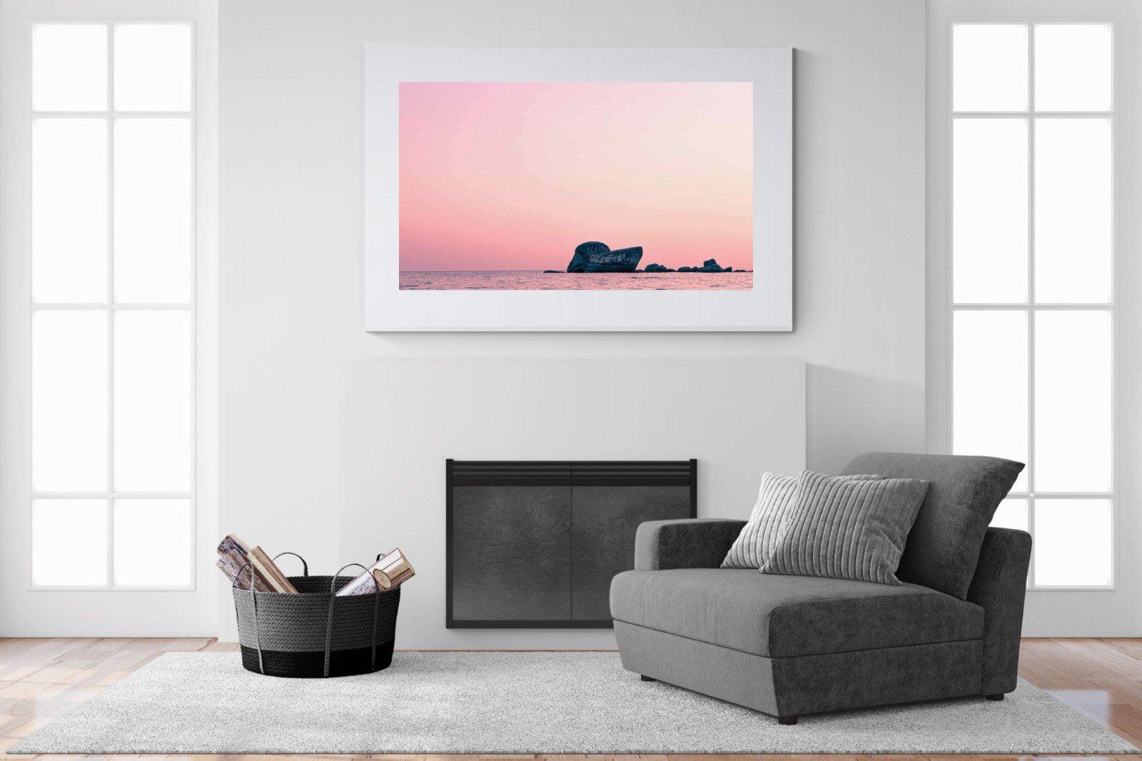 Pink Rocks-Wall_Art-150 x 100cm-Framed Print-White-Pixalot