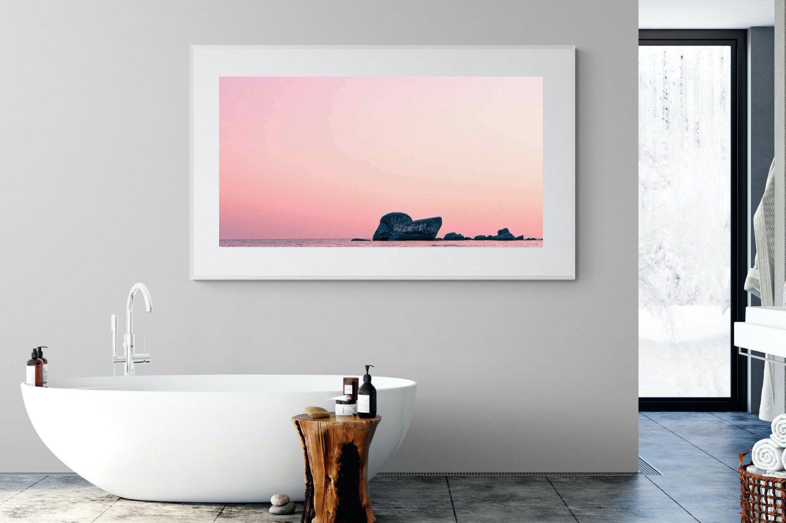 Pink Rocks-Wall_Art-180 x 110cm-Framed Print-White-Pixalot
