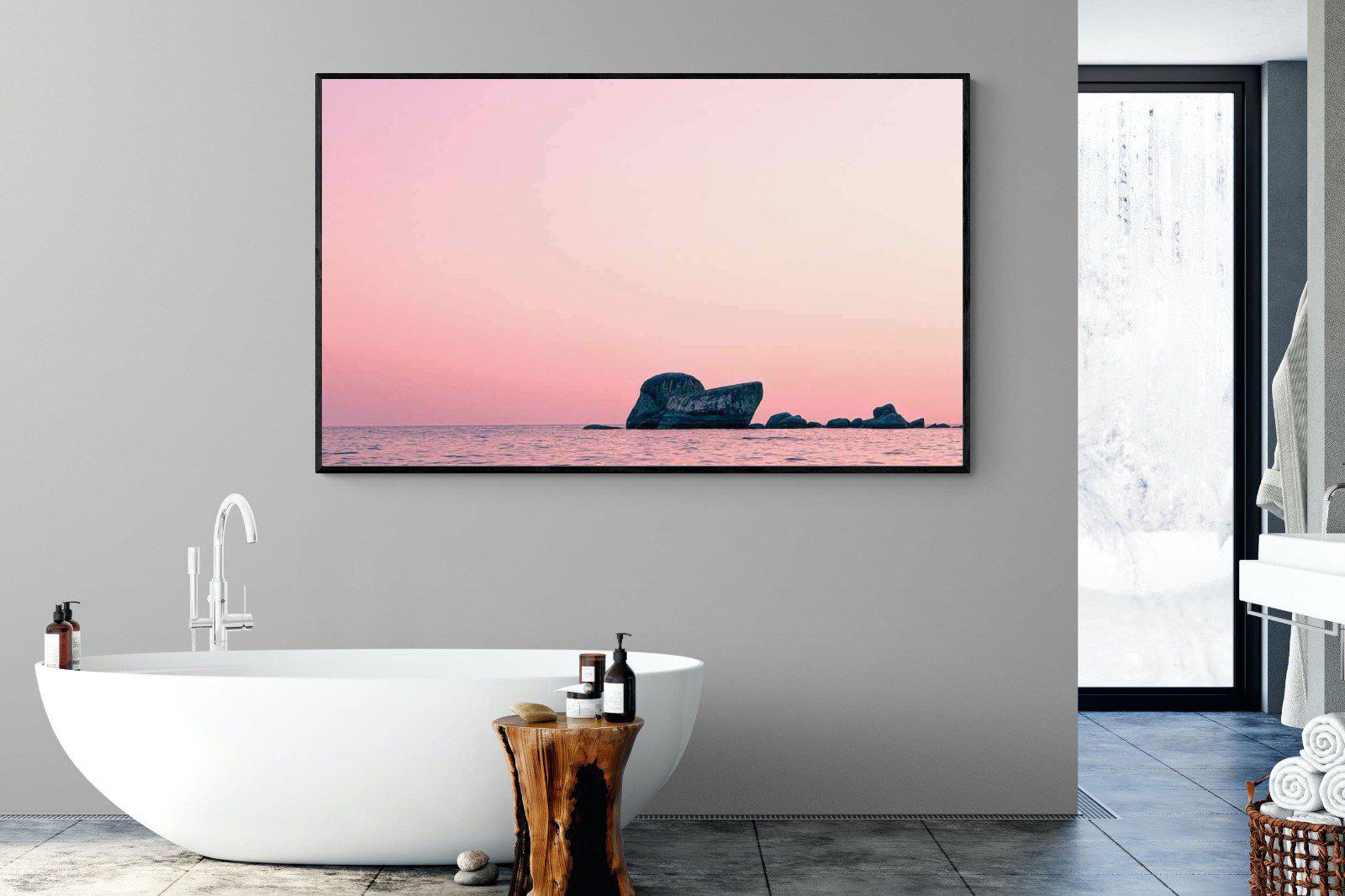 Pink Rocks-Wall_Art-180 x 110cm-Mounted Canvas-Black-Pixalot