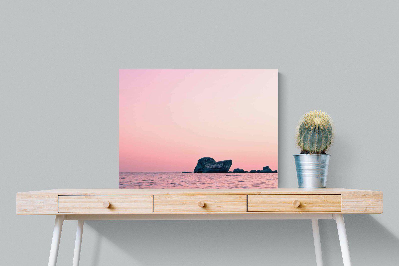 Pink Rocks-Wall_Art-80 x 60cm-Mounted Canvas-No Frame-Pixalot