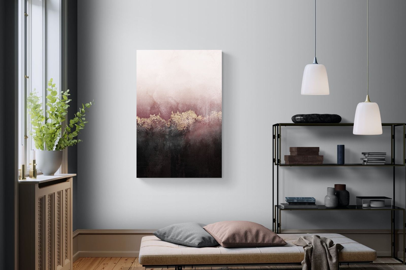 Pink Sky-Wall_Art-100 x 150cm-Mounted Canvas-No Frame-Pixalot