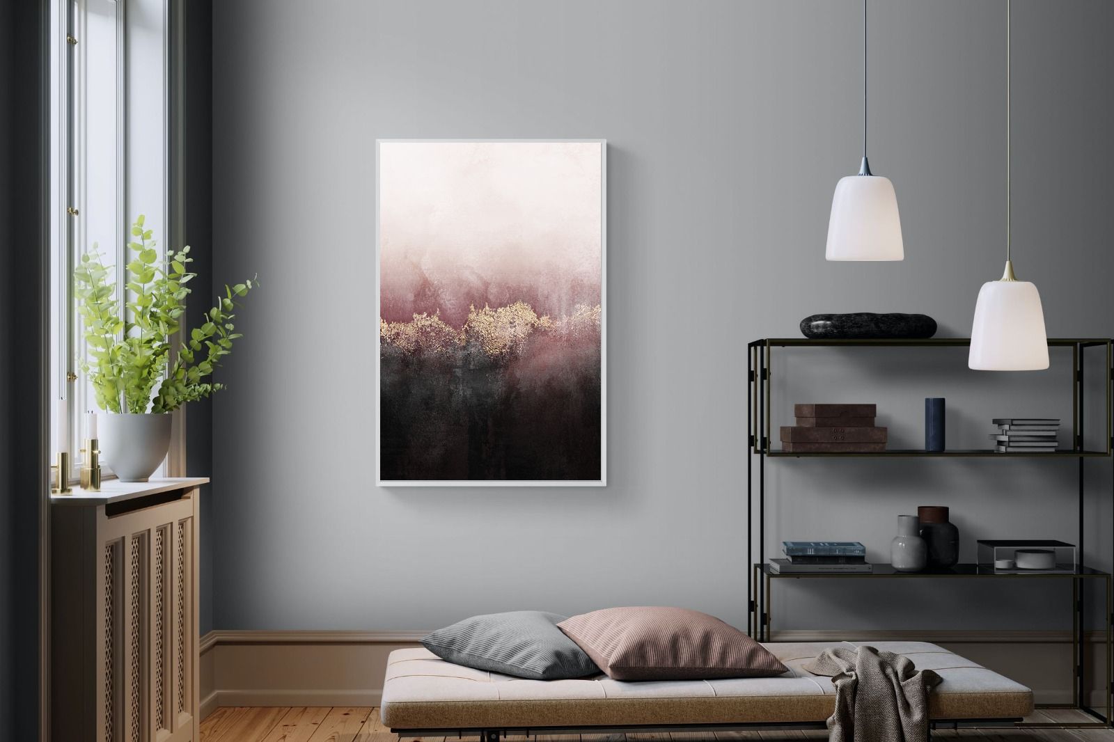 Pink Sky-Wall_Art-100 x 150cm-Mounted Canvas-White-Pixalot