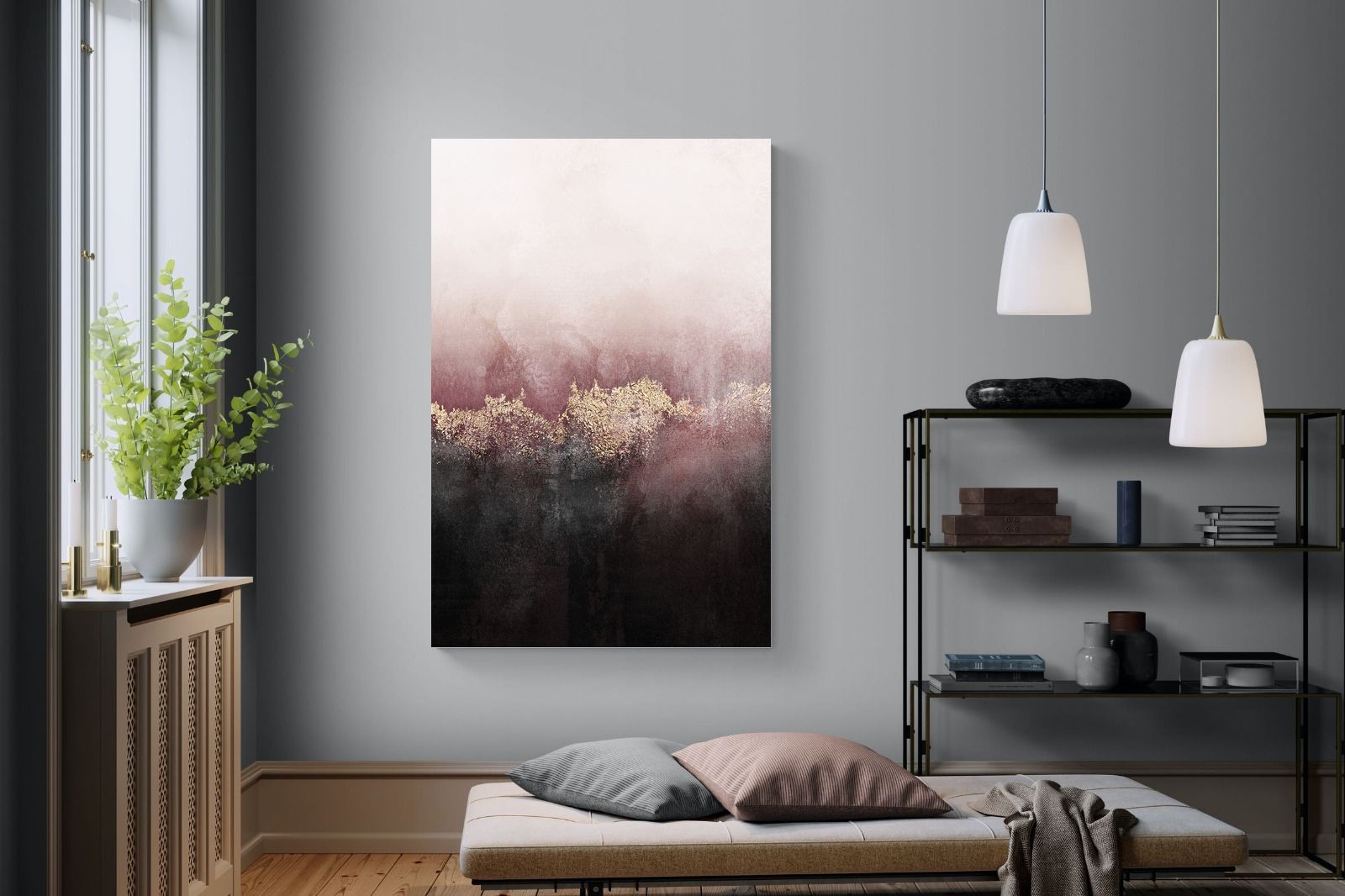 Pink Sky-Wall_Art-120 x 180cm-Mounted Canvas-No Frame-Pixalot