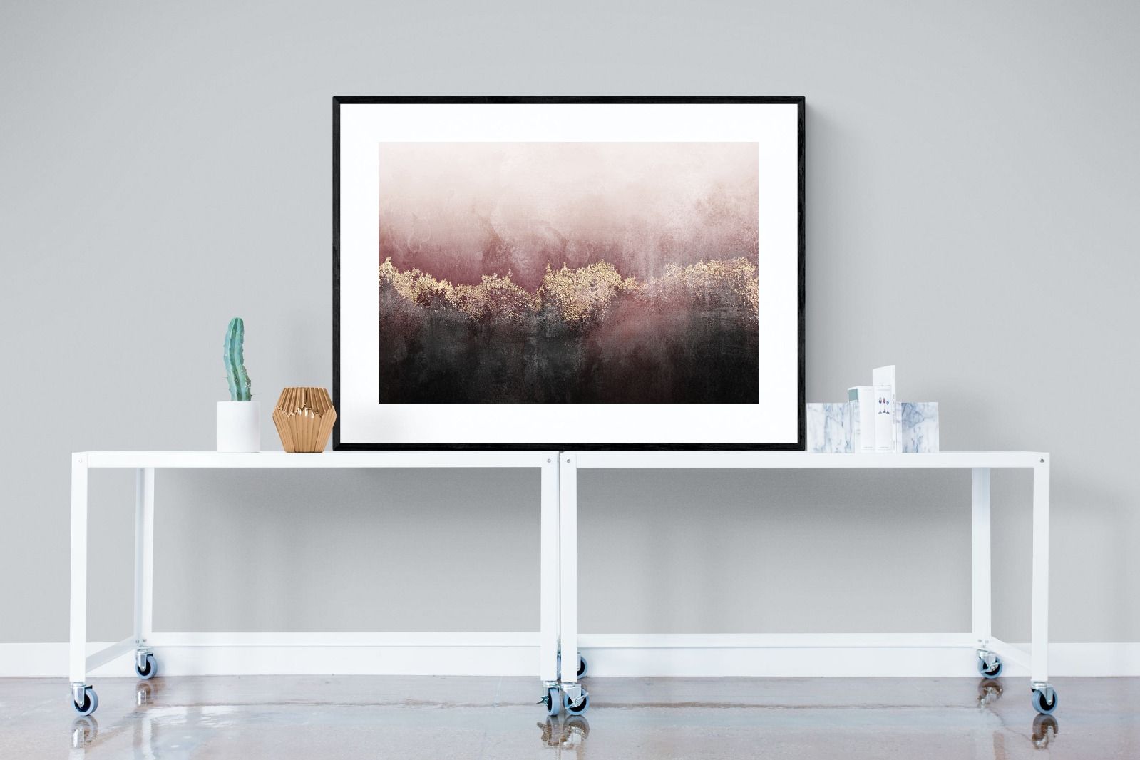 Pink Sky-Wall_Art-120 x 90cm-Framed Print-Black-Pixalot