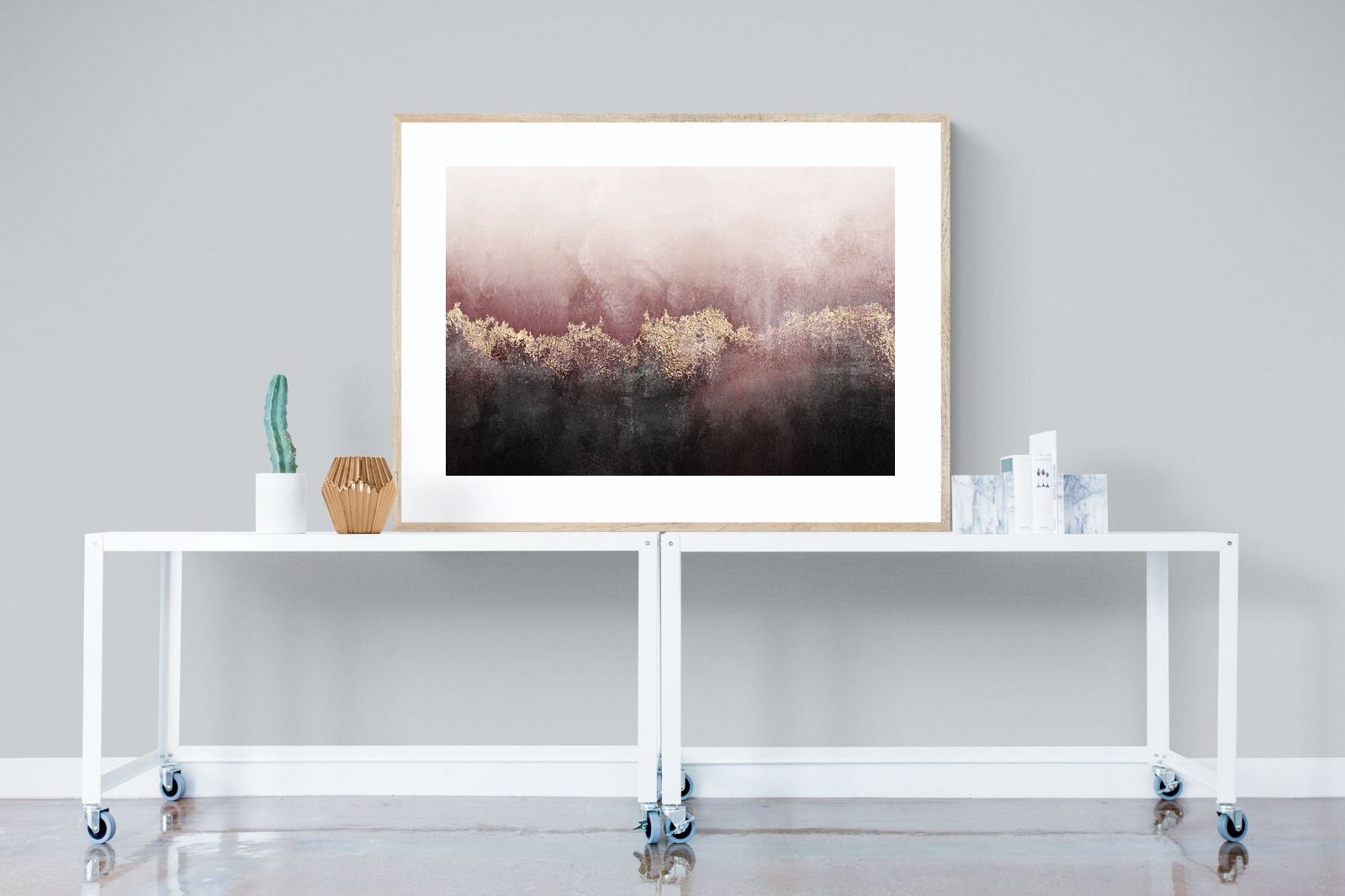 Pink Sky-Wall_Art-120 x 90cm-Framed Print-Wood-Pixalot