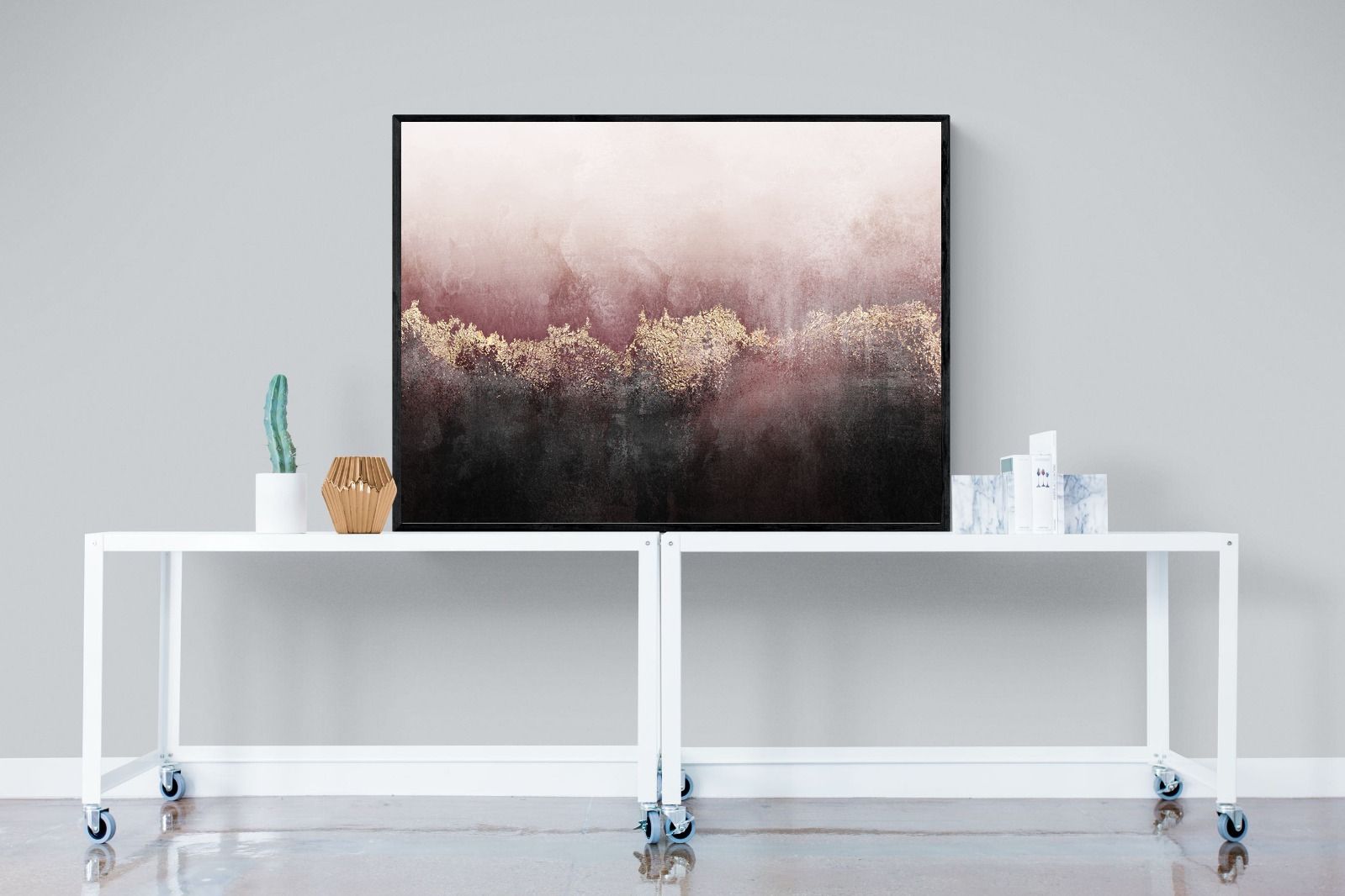 Pink Sky-Wall_Art-120 x 90cm-Mounted Canvas-Black-Pixalot