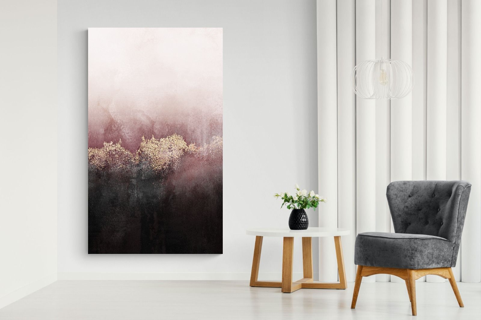 Pink Sky-Wall_Art-130 x 220cm-Mounted Canvas-No Frame-Pixalot