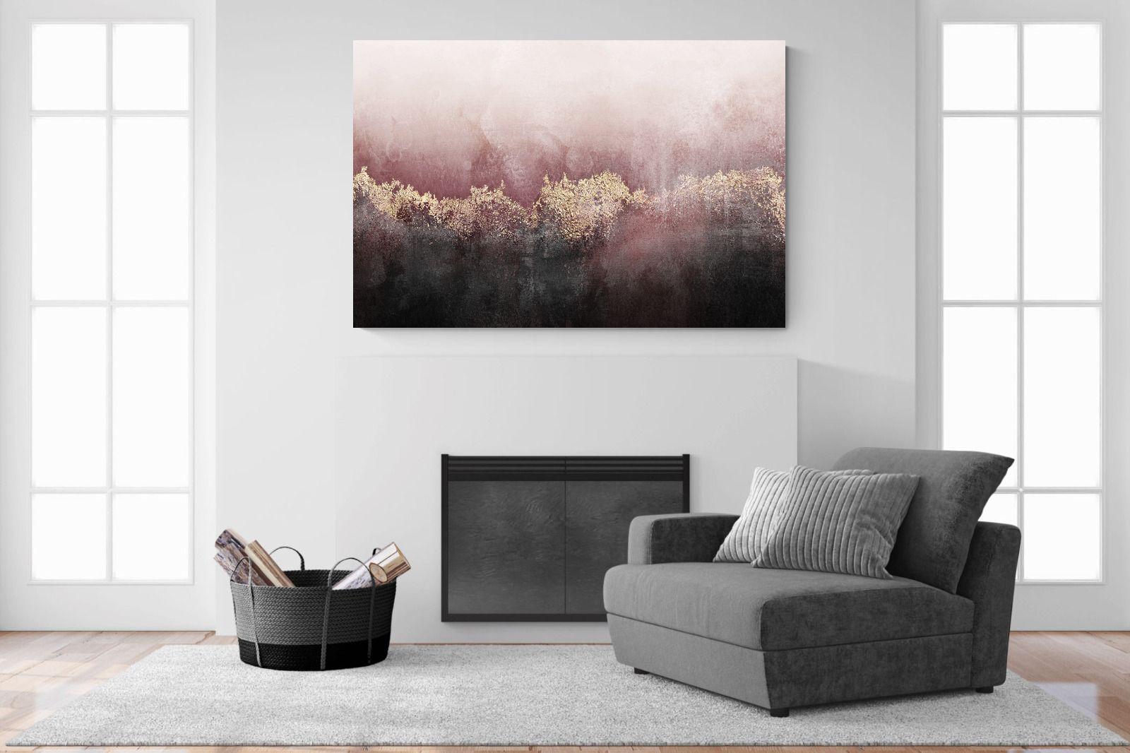 Pink Sky-Wall_Art-150 x 100cm-Mounted Canvas-No Frame-Pixalot