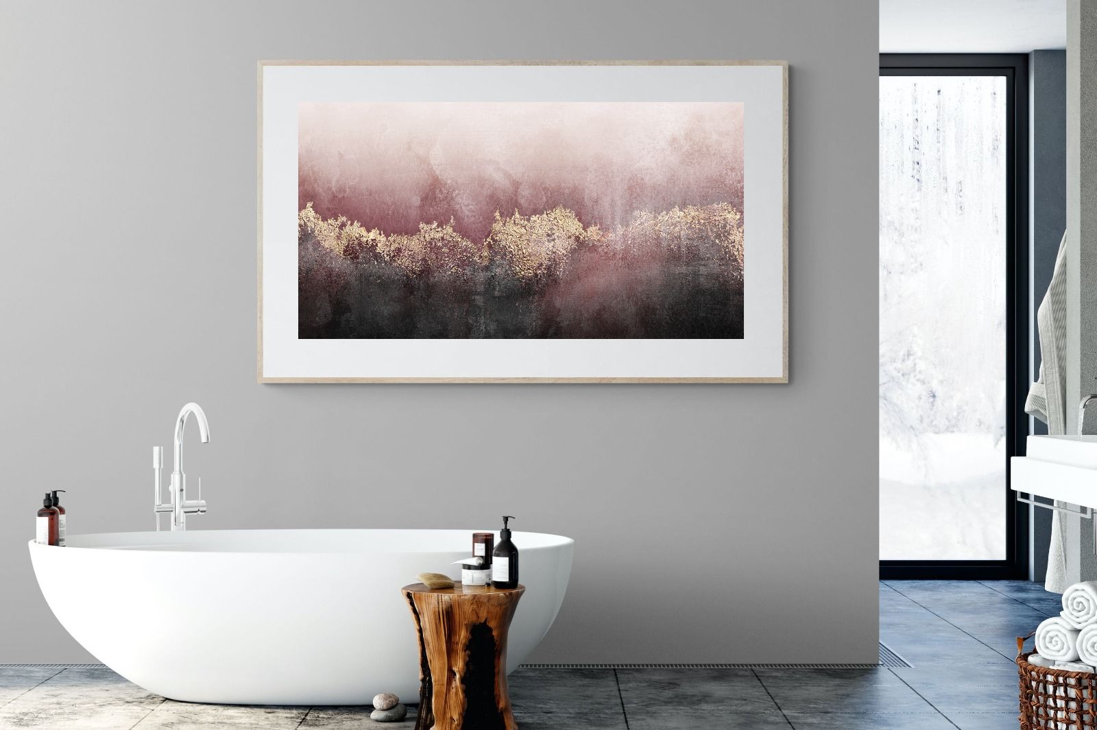 Pink Sky-Wall_Art-180 x 110cm-Framed Print-Wood-Pixalot