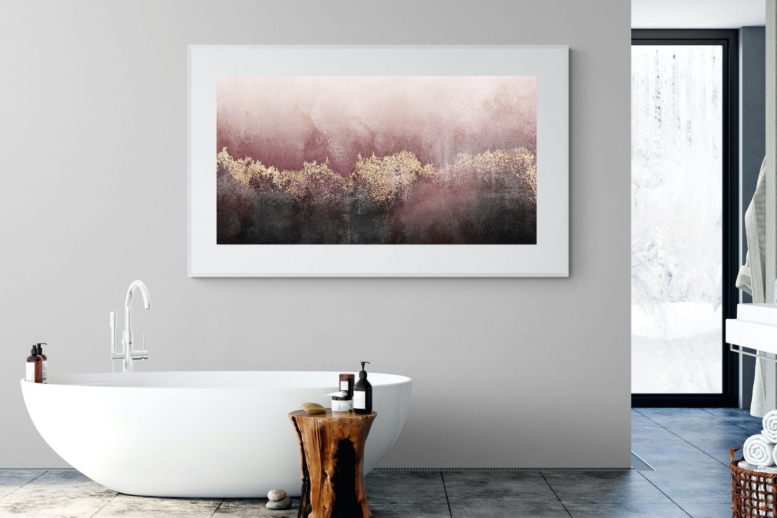 Pink Sky-Wall_Art-180 x 110cm-Framed Print-White-Pixalot