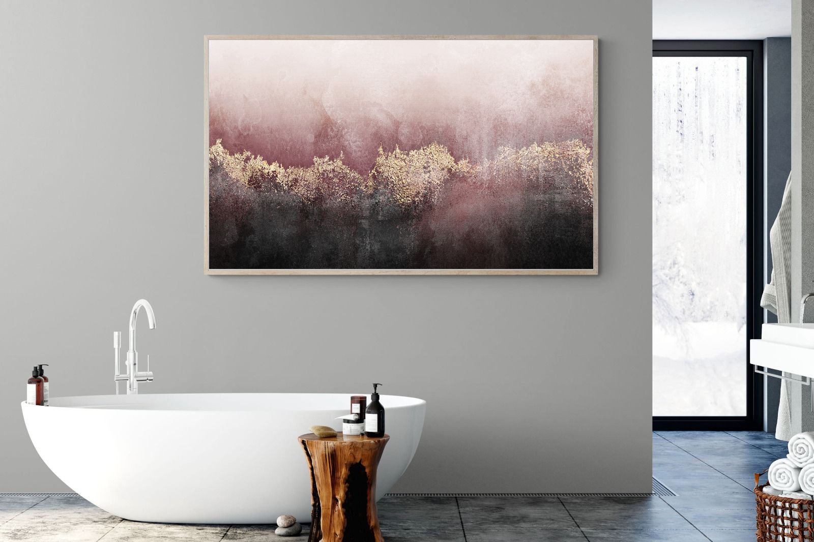 Pink Sky-Wall_Art-180 x 110cm-Mounted Canvas-Wood-Pixalot