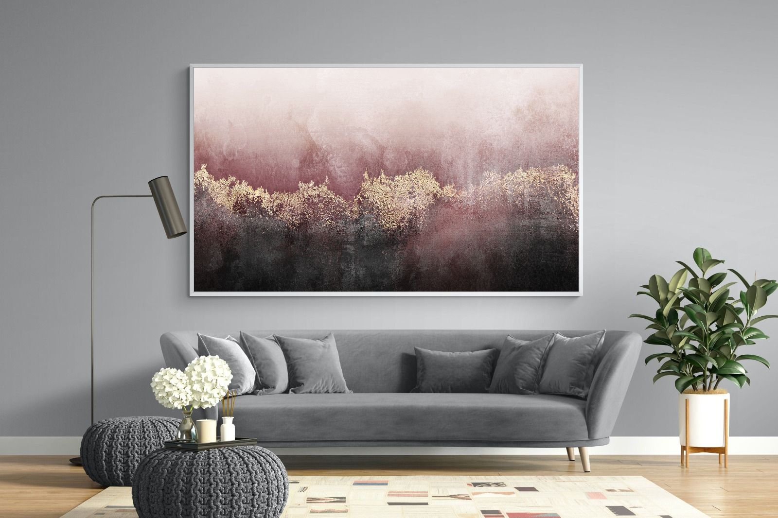 Pink Sky-Wall_Art-220 x 130cm-Mounted Canvas-White-Pixalot