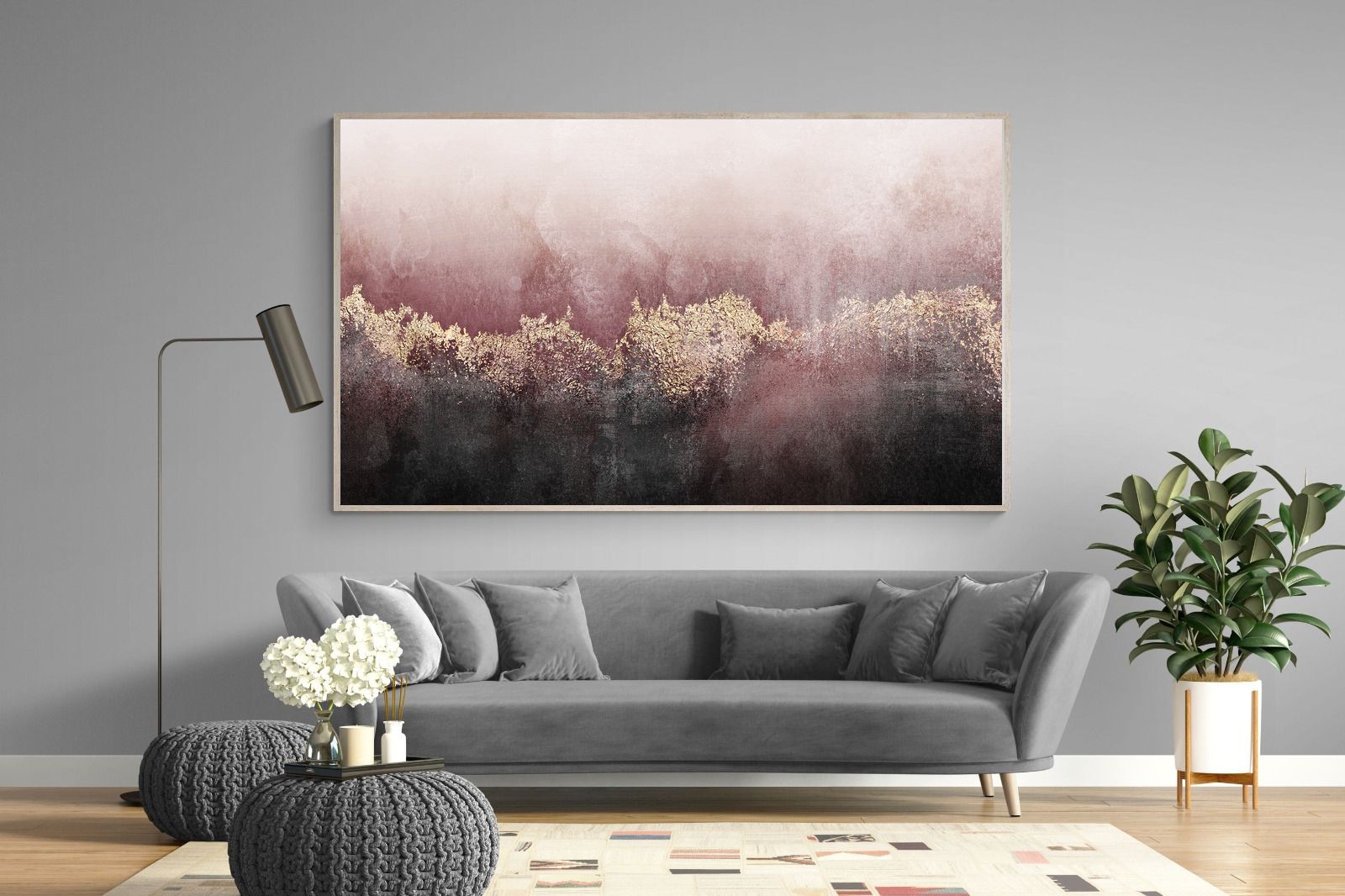 Pink Sky-Wall_Art-220 x 130cm-Mounted Canvas-Wood-Pixalot
