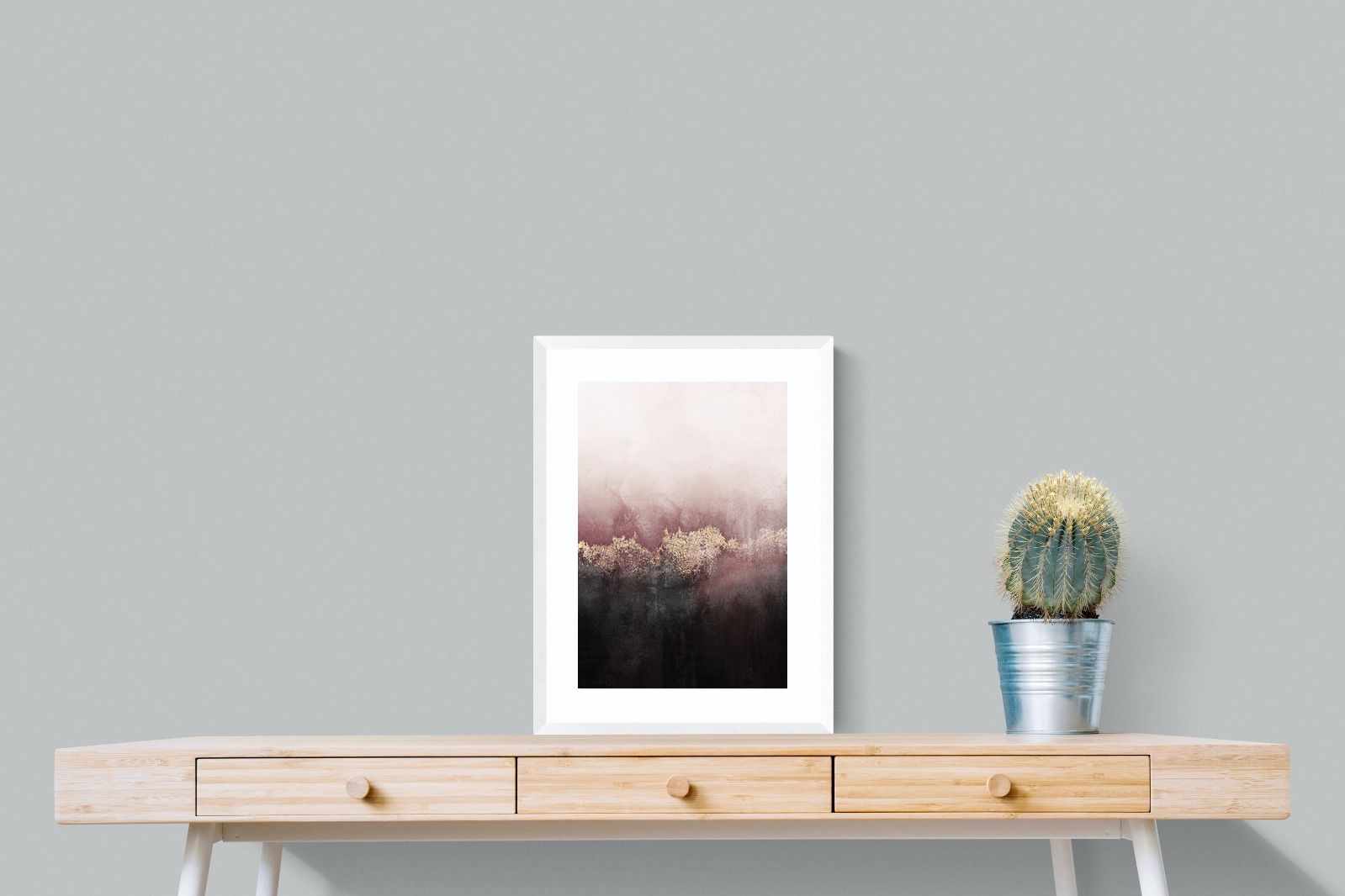 Pink Sky-Wall_Art-45 x 60cm-Framed Print-White-Pixalot