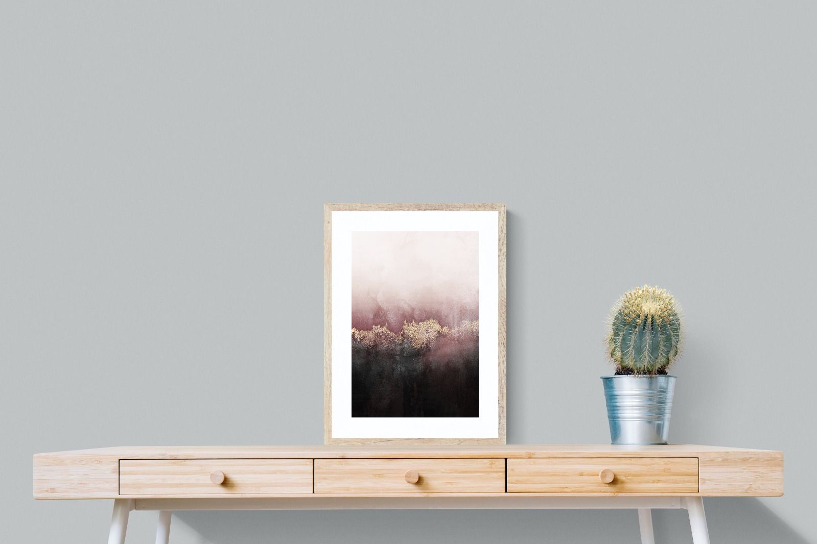 Pink Sky-Wall_Art-45 x 60cm-Framed Print-Wood-Pixalot