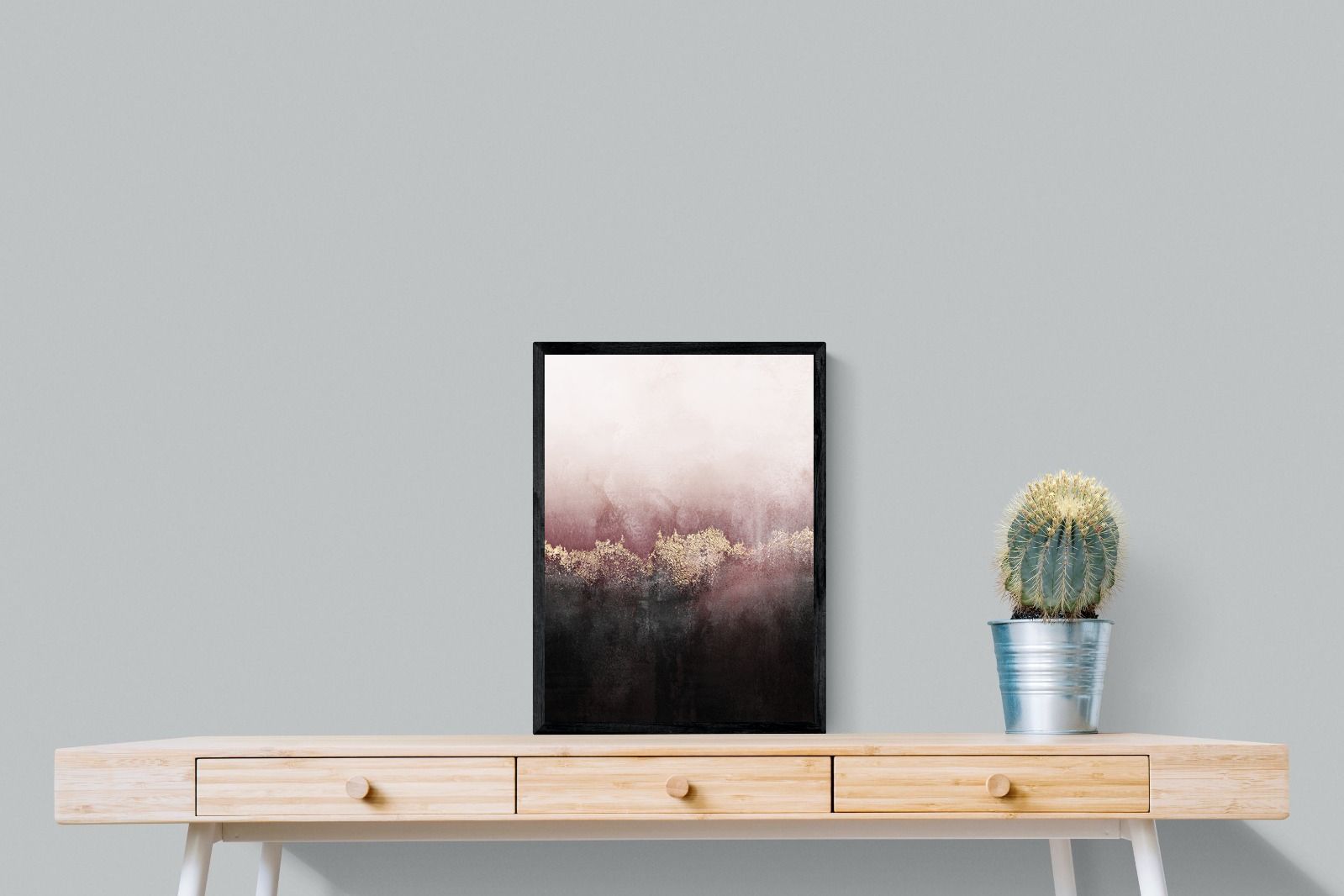 Pink Sky-Wall_Art-45 x 60cm-Mounted Canvas-Black-Pixalot