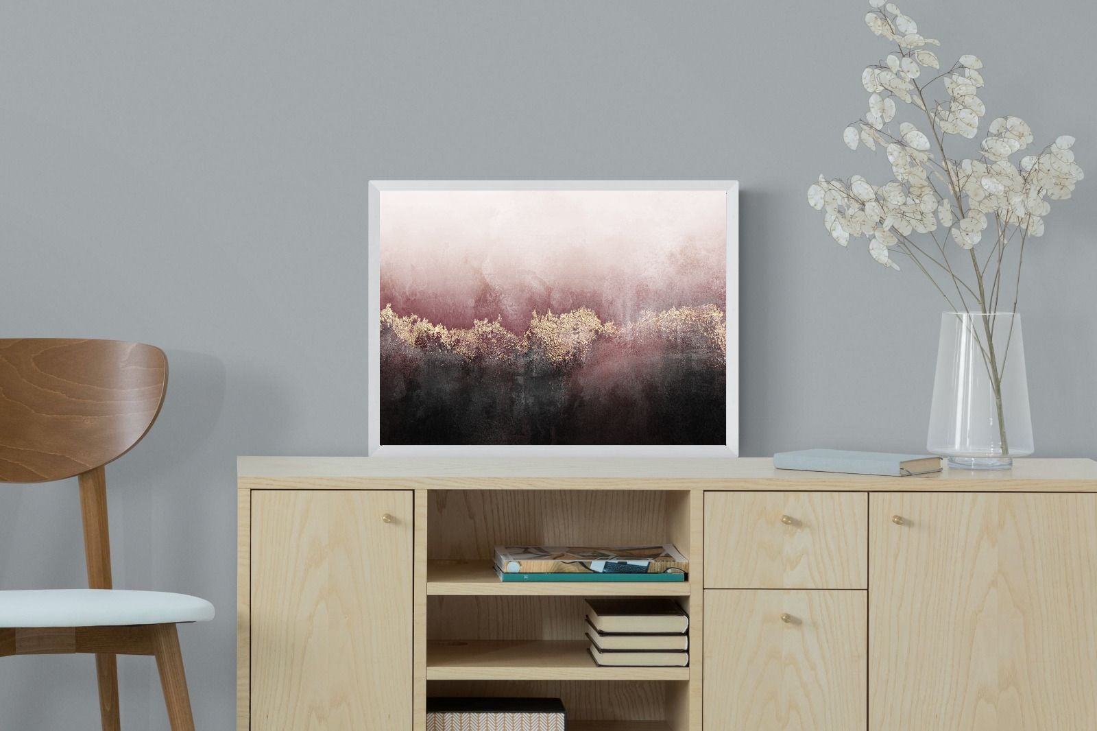 Pink Sky-Wall_Art-60 x 45cm-Mounted Canvas-White-Pixalot