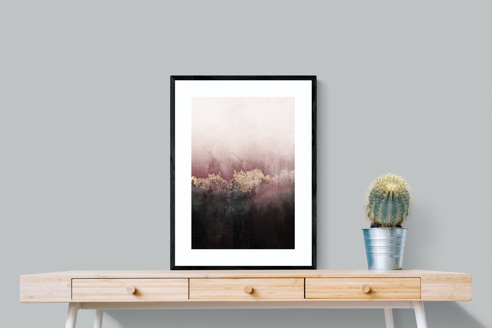 Pink Sky-Wall_Art-60 x 80cm-Framed Print-Black-Pixalot