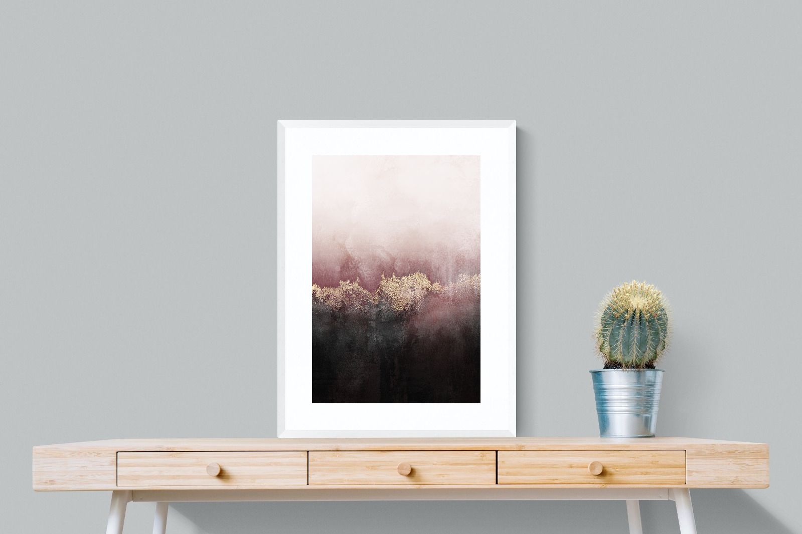 Pink Sky-Wall_Art-60 x 80cm-Framed Print-White-Pixalot
