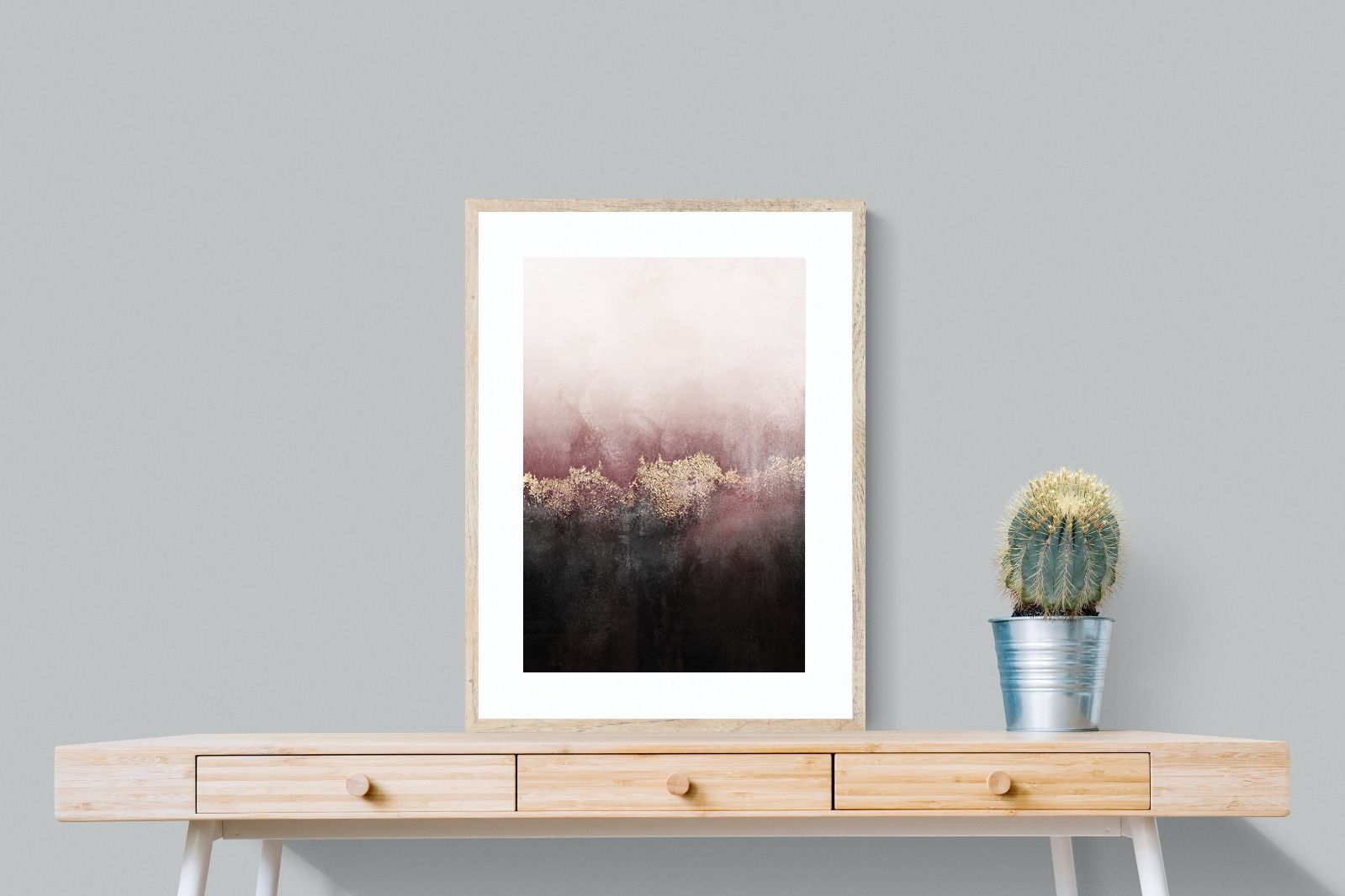 Pink Sky-Wall_Art-60 x 80cm-Framed Print-Wood-Pixalot