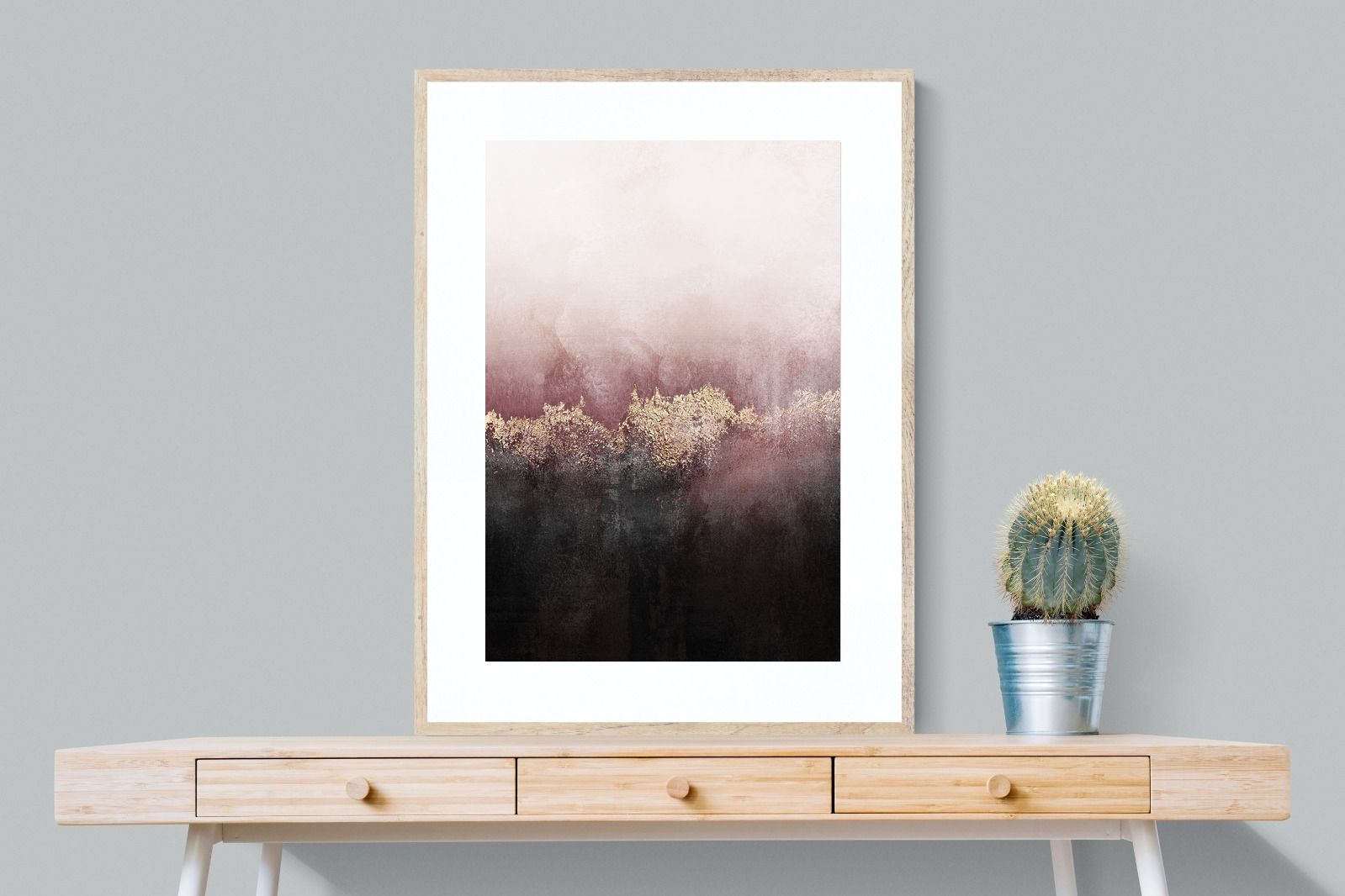 Pink Sky-Wall_Art-75 x 100cm-Framed Print-Wood-Pixalot