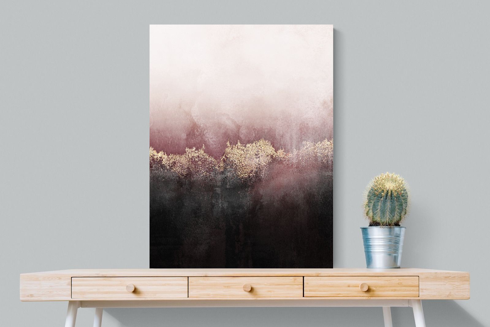 Pink Sky-Wall_Art-75 x 100cm-Mounted Canvas-No Frame-Pixalot