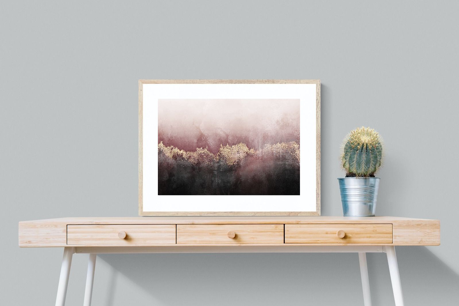 Pink Sky-Wall_Art-80 x 60cm-Framed Print-Wood-Pixalot