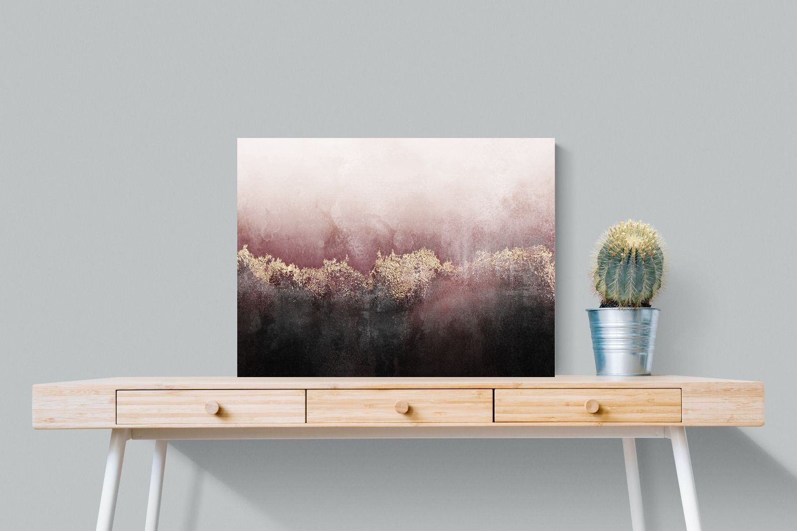 Pink Sky-Wall_Art-80 x 60cm-Mounted Canvas-No Frame-Pixalot