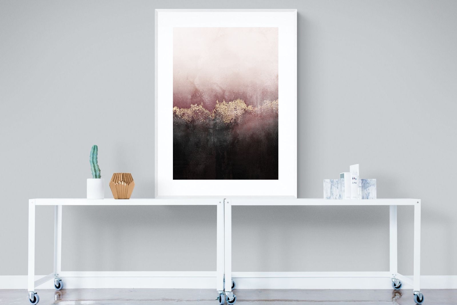 Pink Sky-Wall_Art-90 x 120cm-Framed Print-White-Pixalot