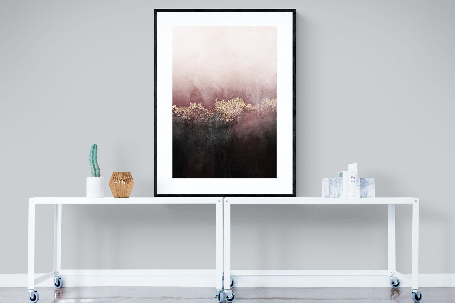 Pink Sky-Wall_Art-90 x 120cm-Framed Print-Black-Pixalot