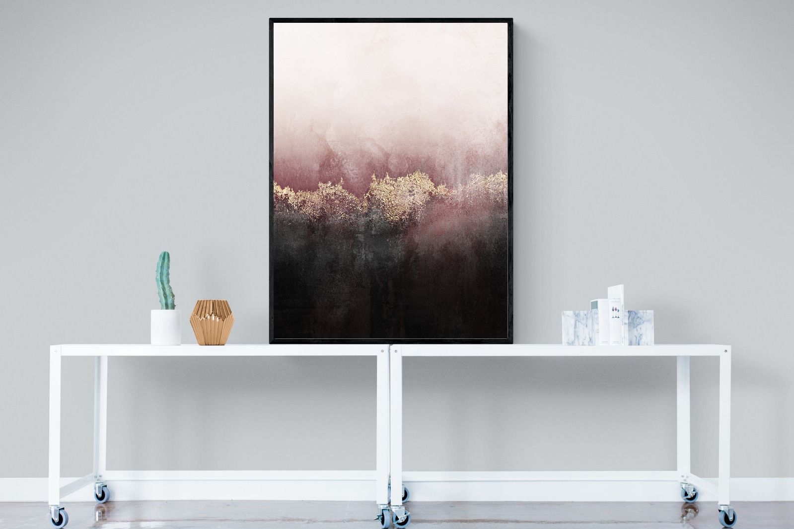 Pink Sky-Wall_Art-90 x 120cm-Mounted Canvas-Black-Pixalot