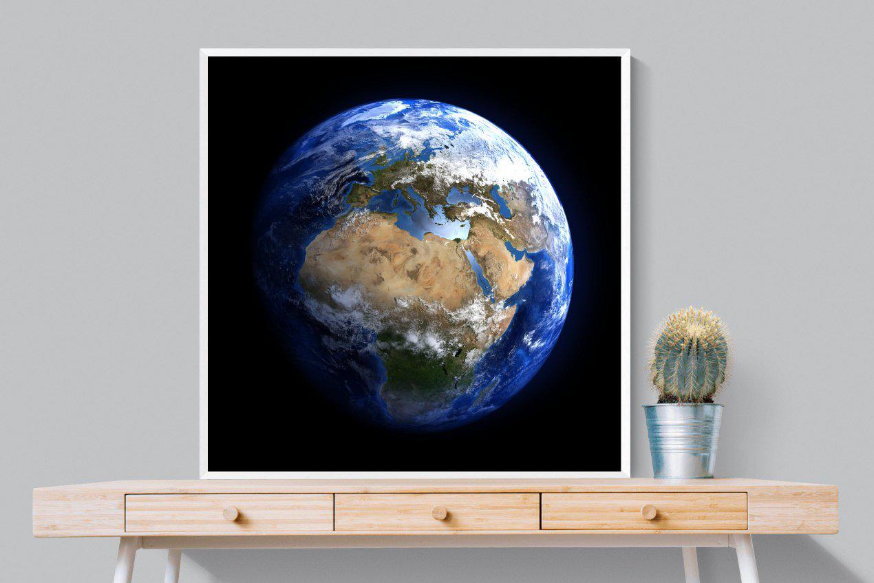 Planet Earth-Wall_Art-100 x 100cm-Mounted Canvas-White-Pixalot