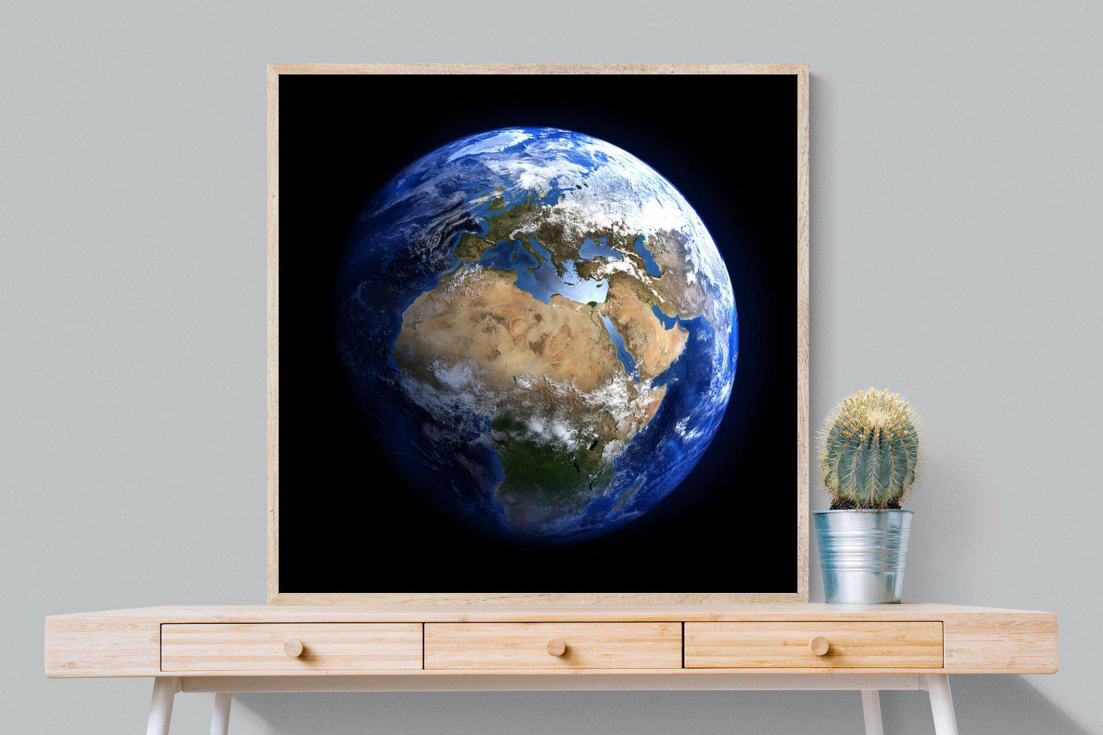 Planet Earth-Wall_Art-100 x 100cm-Mounted Canvas-Wood-Pixalot