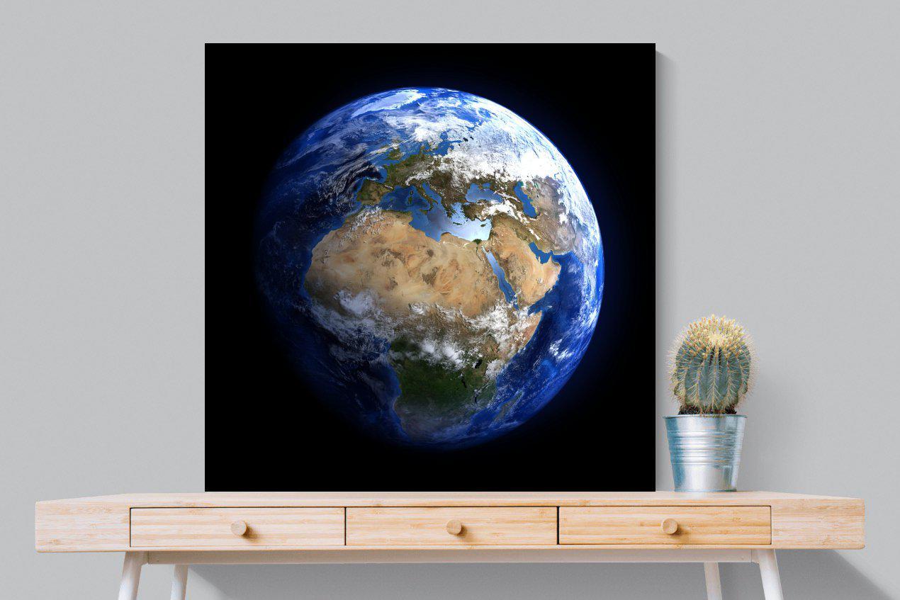 Planet Earth-Wall_Art-100 x 100cm-Mounted Canvas-No Frame-Pixalot