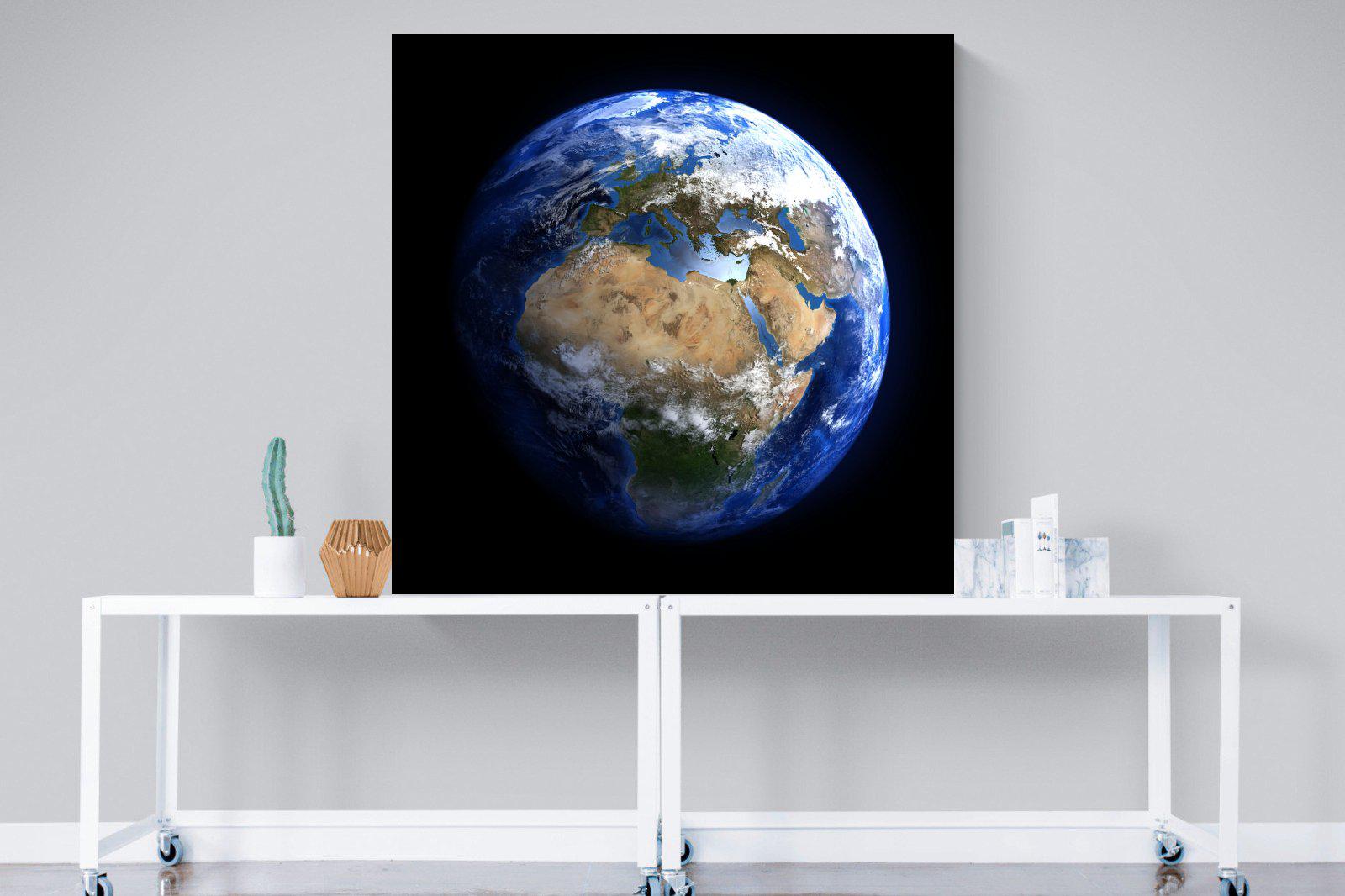 Planet Earth-Wall_Art-120 x 120cm-Mounted Canvas-No Frame-Pixalot
